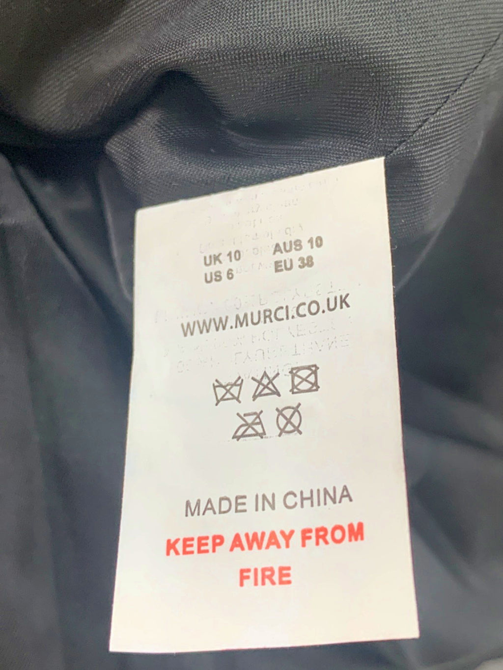 Murci Beige and Black Leather Jacket UK 10