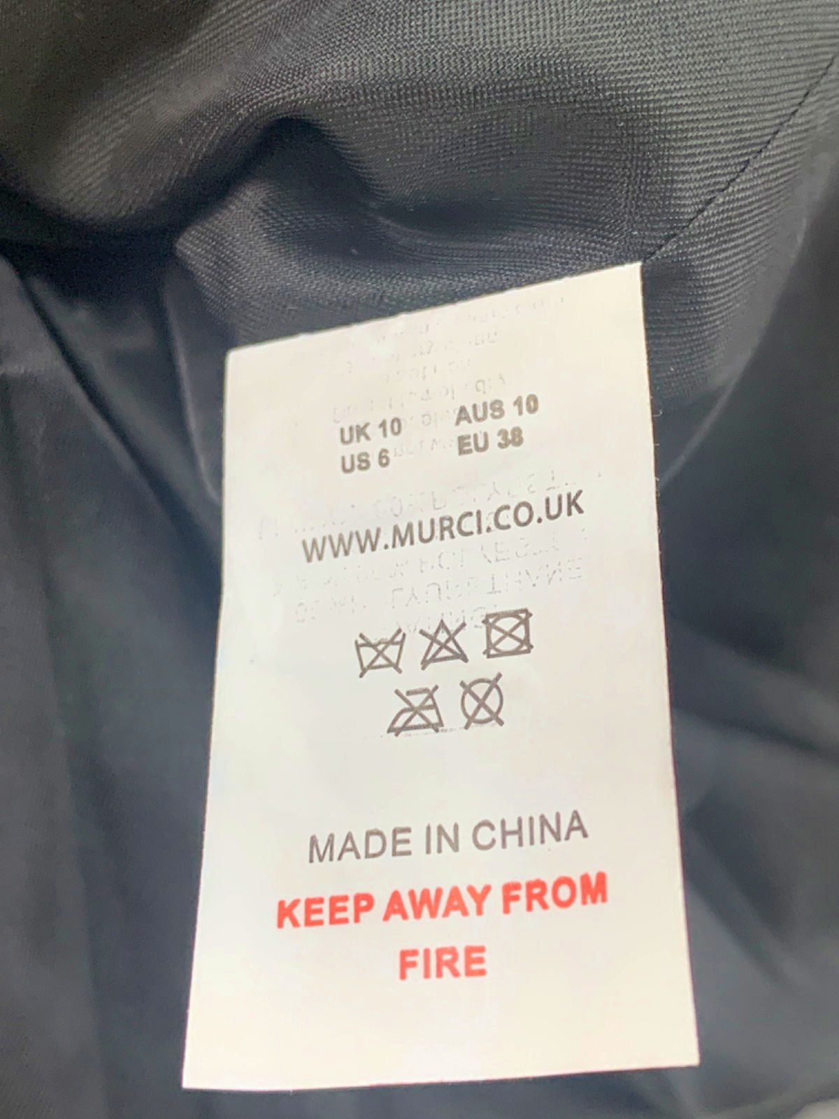 Murci Beige and Black Leather Jacket UK 10