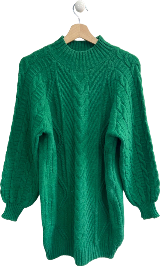 Oasis Green Cable Knit Jumper S-M