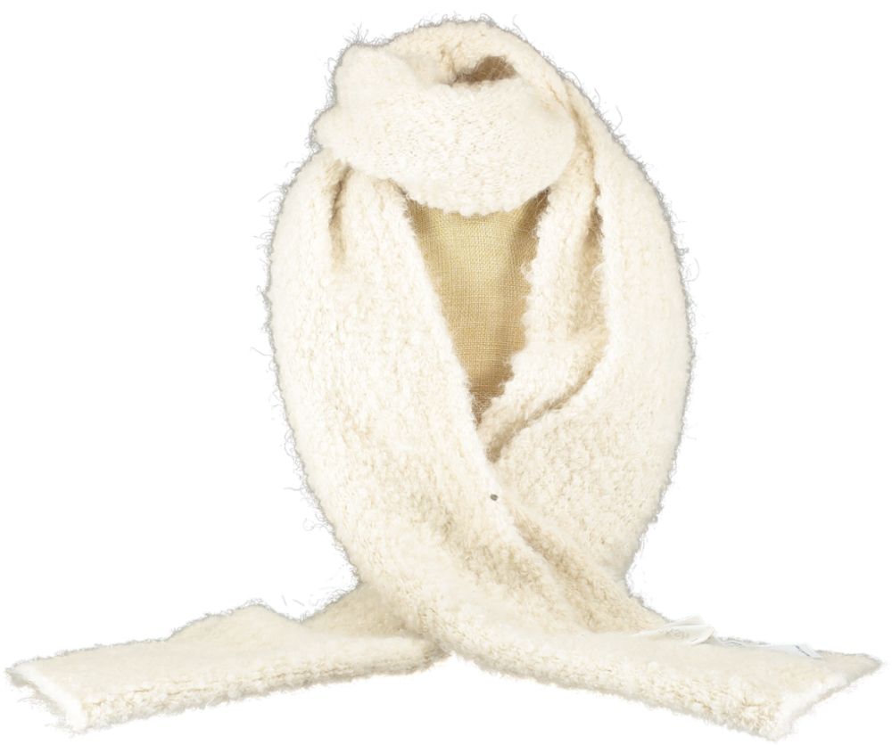 Ba&sh Beige Thick Teddy Scarf One Size
