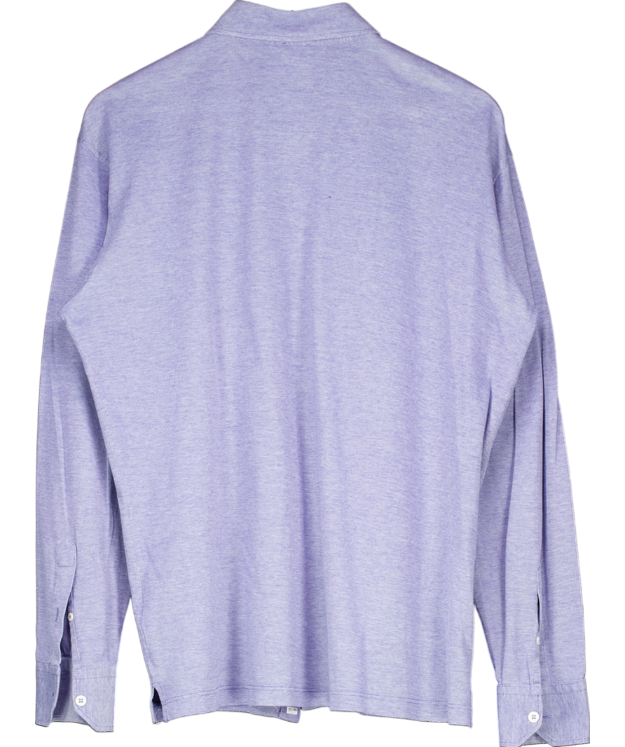 Boggi Blue Cotton Long Sleeve Shirt UK L