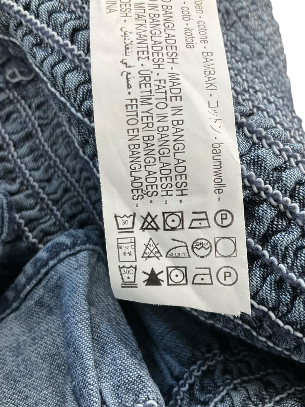 ZARA Blue Ruffle Hem Strapless Denim Top UK S