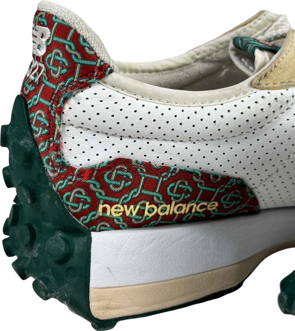 NEW BALANCE White X Casablanca 327 Red Monogram Trainers UK 9 EU 43 👞