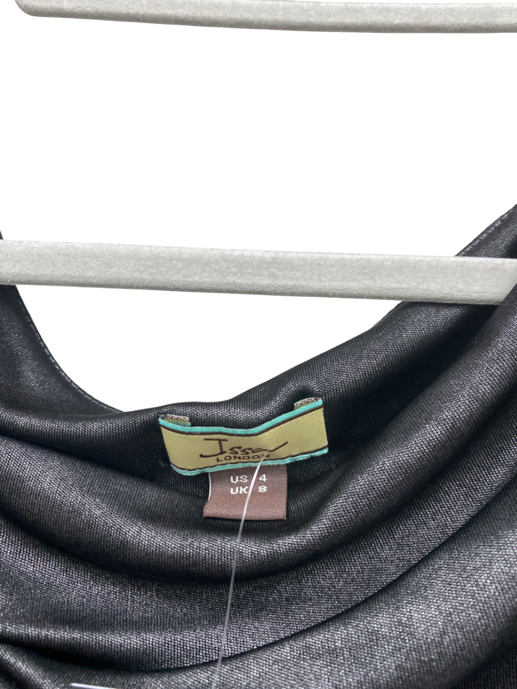 Issa Black Cowl Neck Maxi Dress UK 8