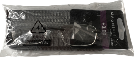 magnivision Rmmal 12m3 Lenses Reading Glasses Black +3