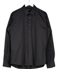 Karl Lagerfeld Black Cotton Long Sleeve Shirt Eu 44 UK XL