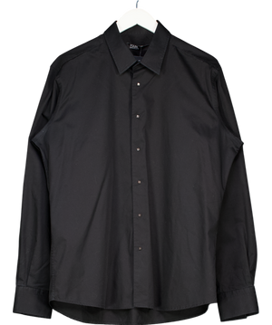 Karl Lagerfeld Black Cotton Long Sleeve Shirt Eu 44 UK XL