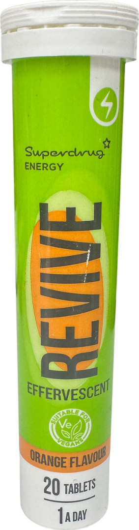 Superdrug Reviving Effervescent Orange 2o tablets