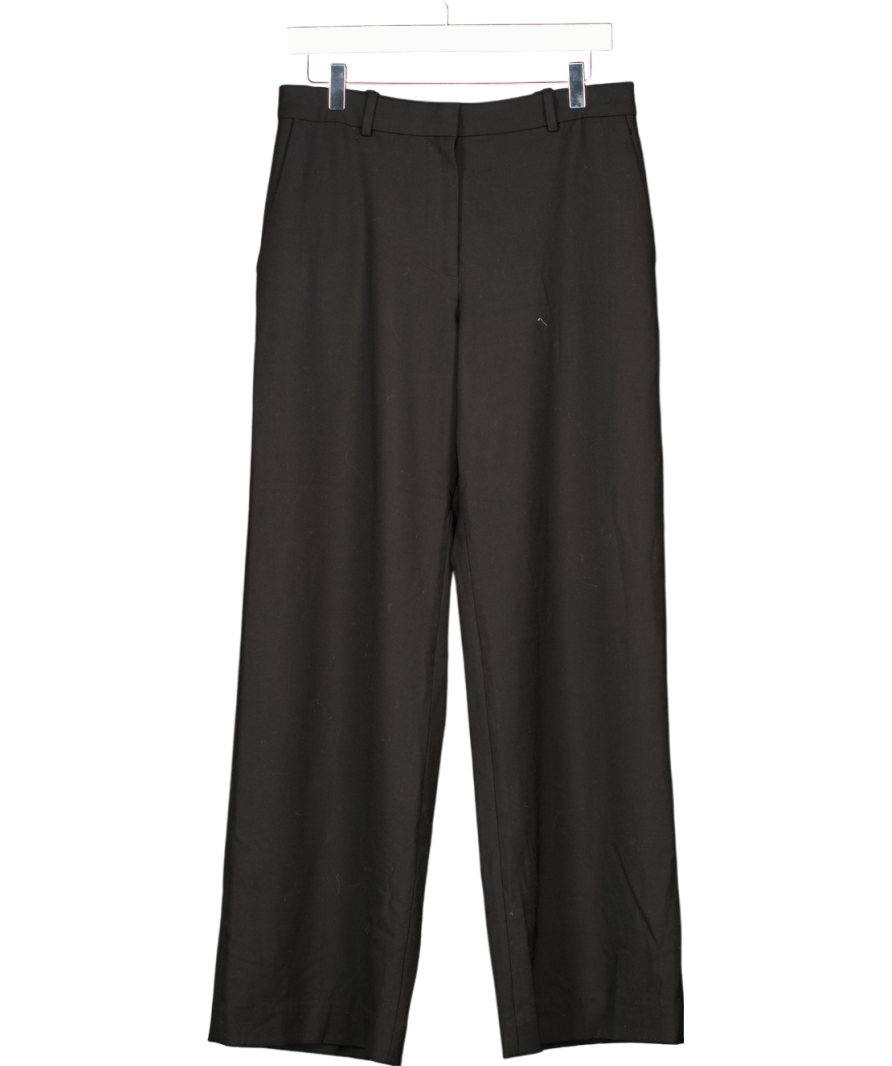 STOCKHOLM ATELIER- & Other Stories Black Wide Press-crease Trousers UK 10