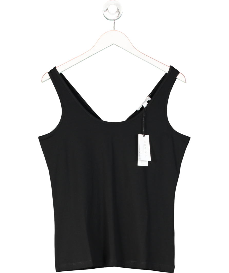 The White Company Black Layering Versatile Vest UK 14