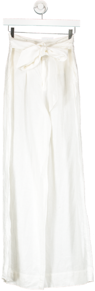 l academie White Linen Trouser UK XXS