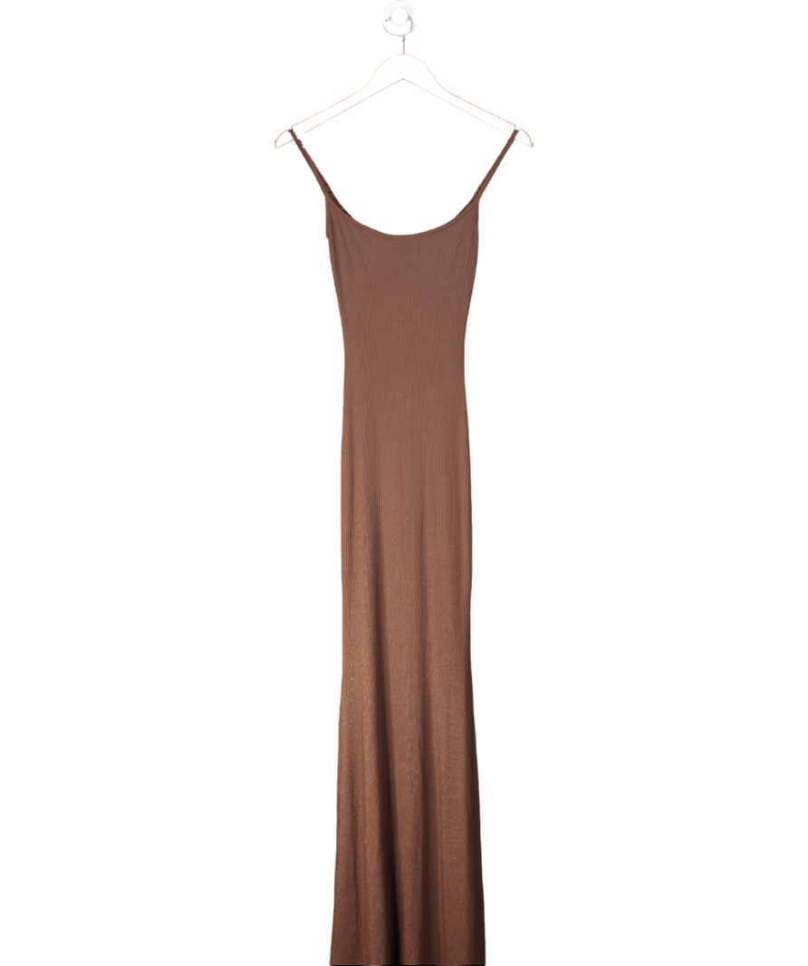 SKIMS Brown Soft Lounge Long Slip Maxi Dress UK XS