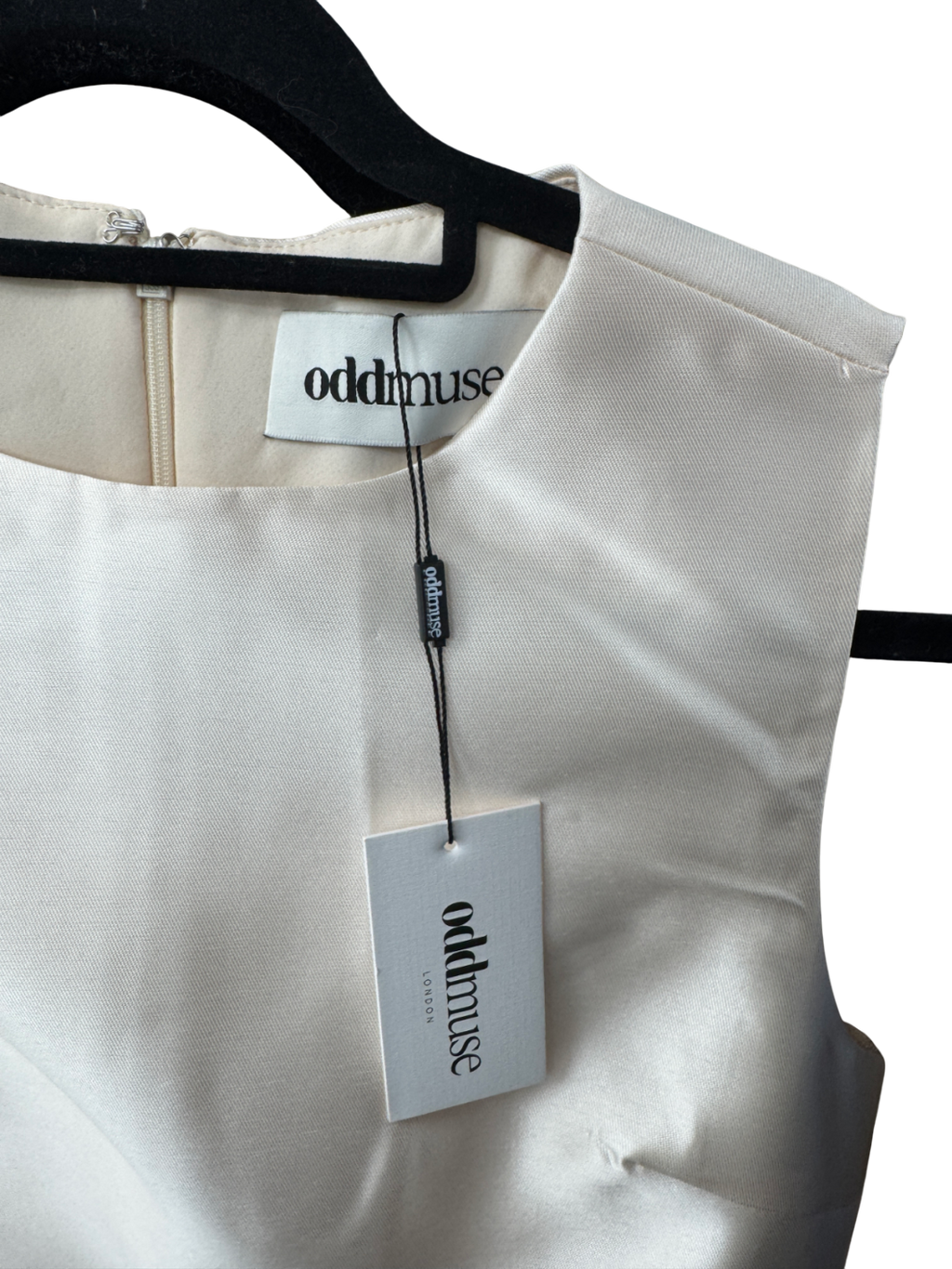 ODDMUSE Cream Satin Mini Dress UK S