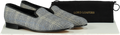Lord Loafers Black/Grey Plaid Handmade Loafers UK 11