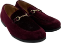 romano Faux Suede Horsebit Loafers Burgundy UK 10 EU 28 👼