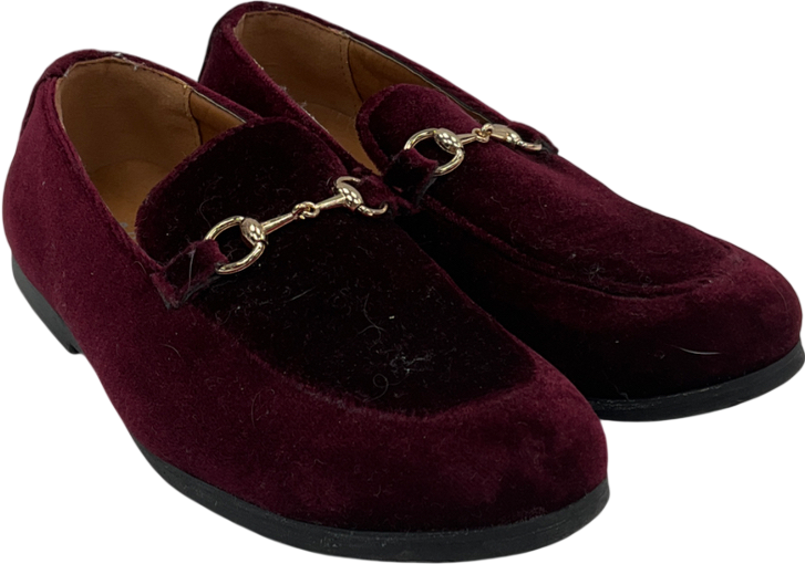 romano Faux Suede Horsebit Loafers Burgundy UK 10 EU 28 👼