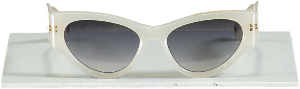 Marc Jacobs White Cat Eye Sunglasses in case