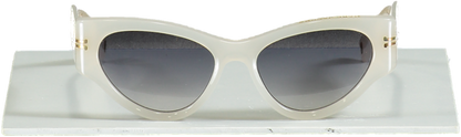 Marc Jacobs White Cat Eye Sunglasses in case