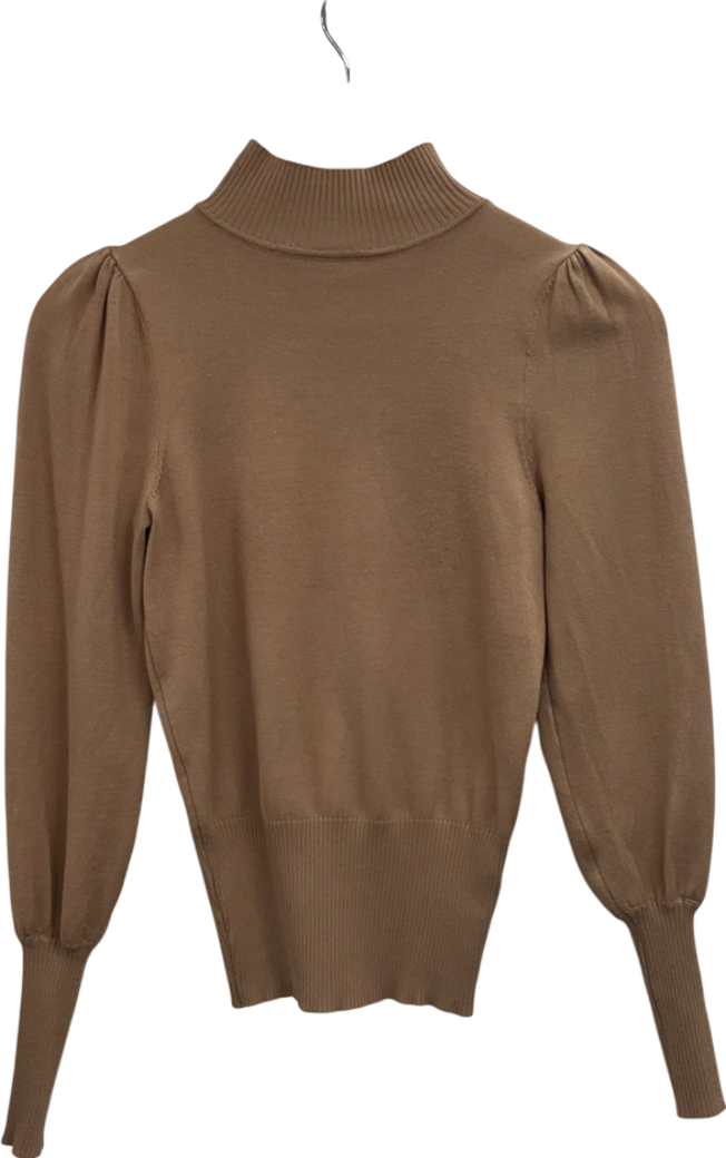 New Look Beige High Neck Jumper UK 6