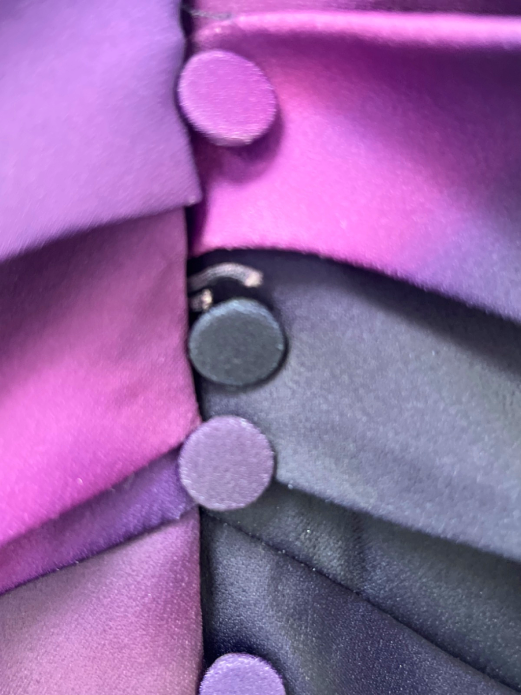 Fig & Basil Purple/Pink Multi-Colour Button-Front Long-Sleeve Dress UK Size 10