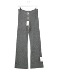 PRETTY LAVISH Charcoal Grey Beautrix Rib  Knit Straight Leg Trousers UK XS