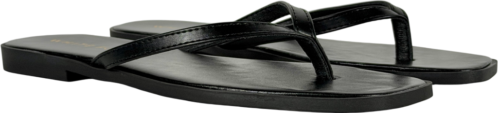 White Fox Black Breccan Thong Sandals UK 7 EU 40 👠