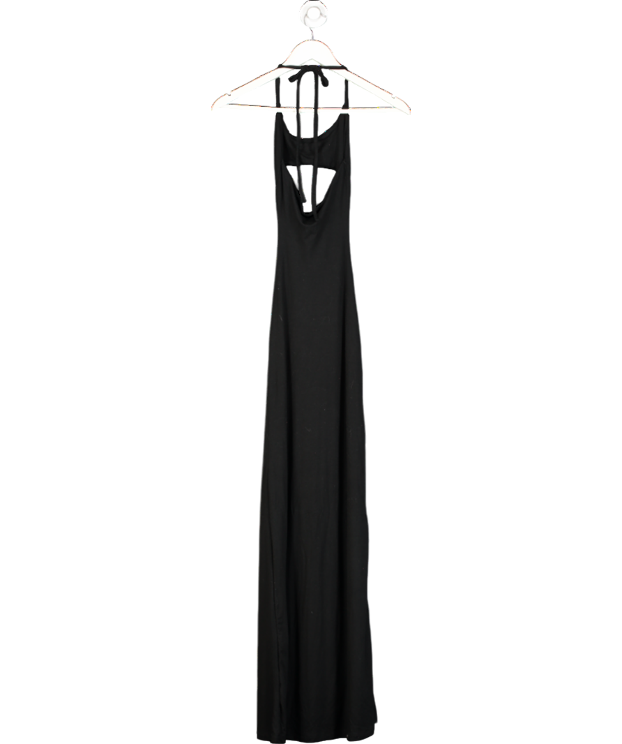Oh Polly Black Cut Out Maxi Dress UK 6