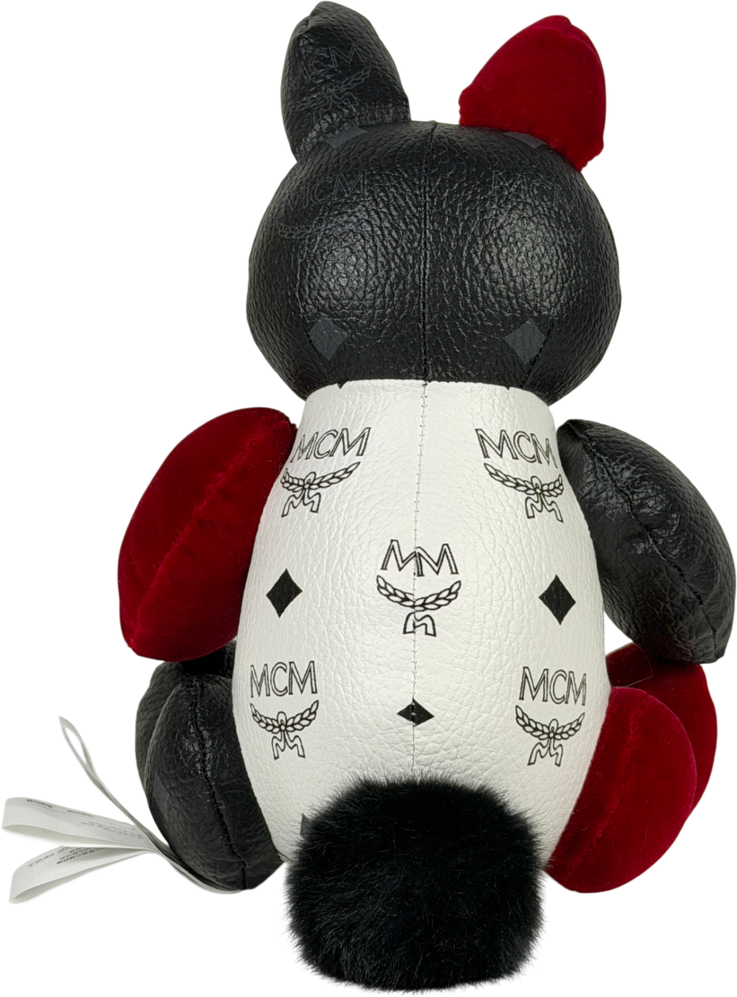 MCM Black Leather Rabbit Doll One Size
