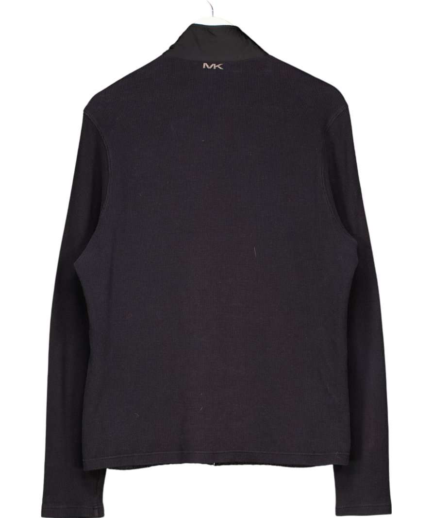 Michael Kors Black Cotton Blend Zip Up Jacket UK XL