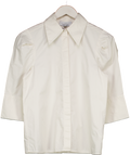 & Other Stories Cream 3/4 Sleeve Shirt UK 8