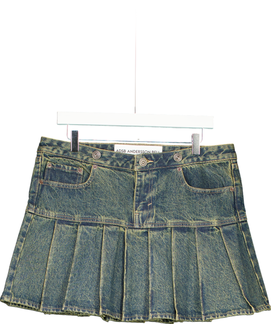LEVI'S Adsb Andersson Blue Bell Pleated Skirt UK XL