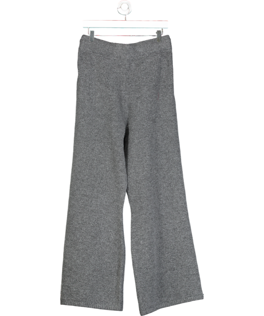 Six Stories Grey Knitted Wide Leg Trouser UK S