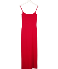 Galvan Red Bella V-back Midi Dress UK S/M