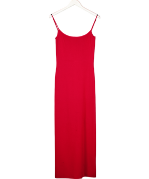 Galvan Red Bella V-back Midi Dress UK S/M