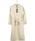 White Fox Beige Keep A Secret Trench Coat UK S/M