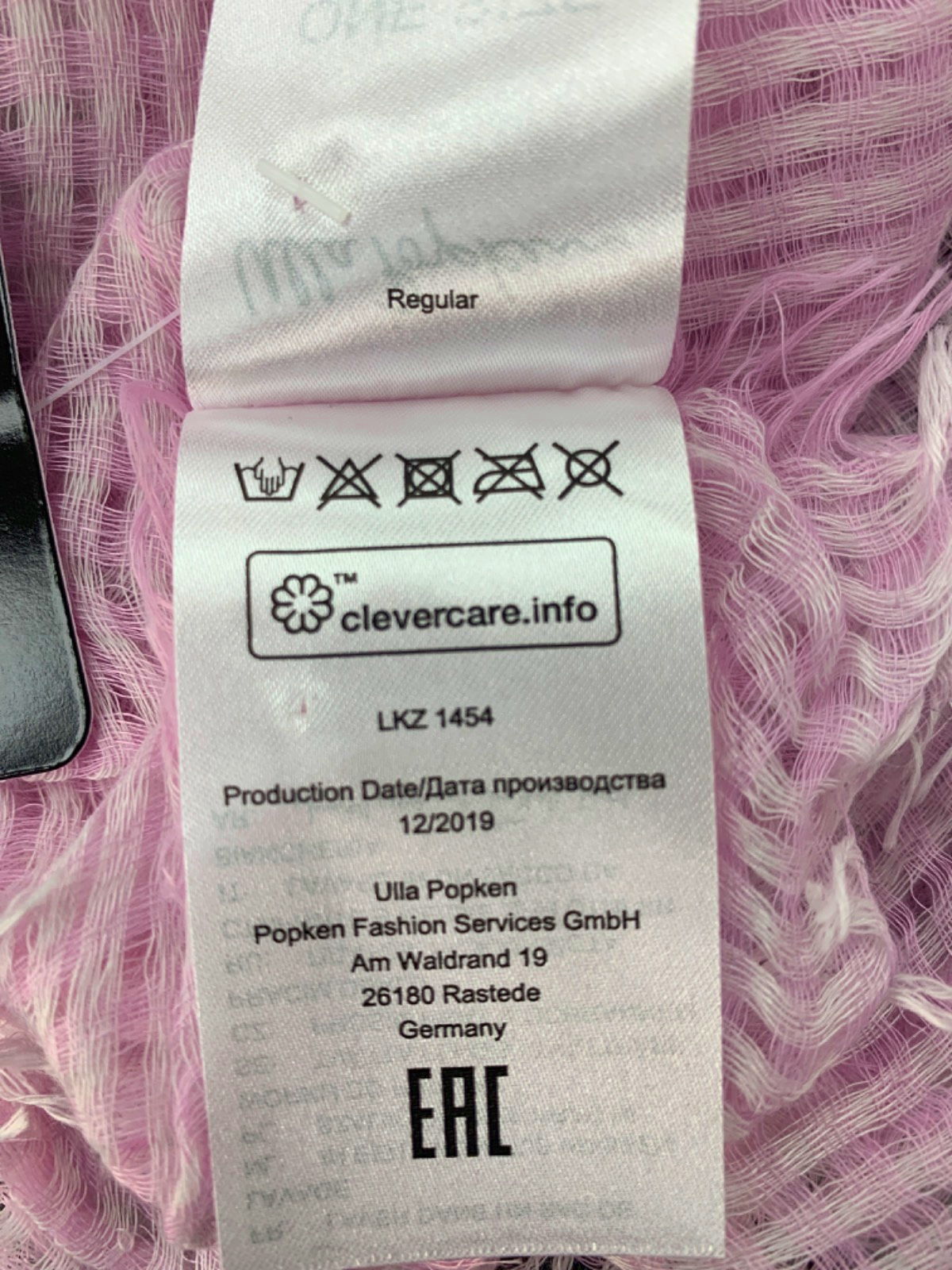 Ulla Popken Pink Striped Scarf One Size