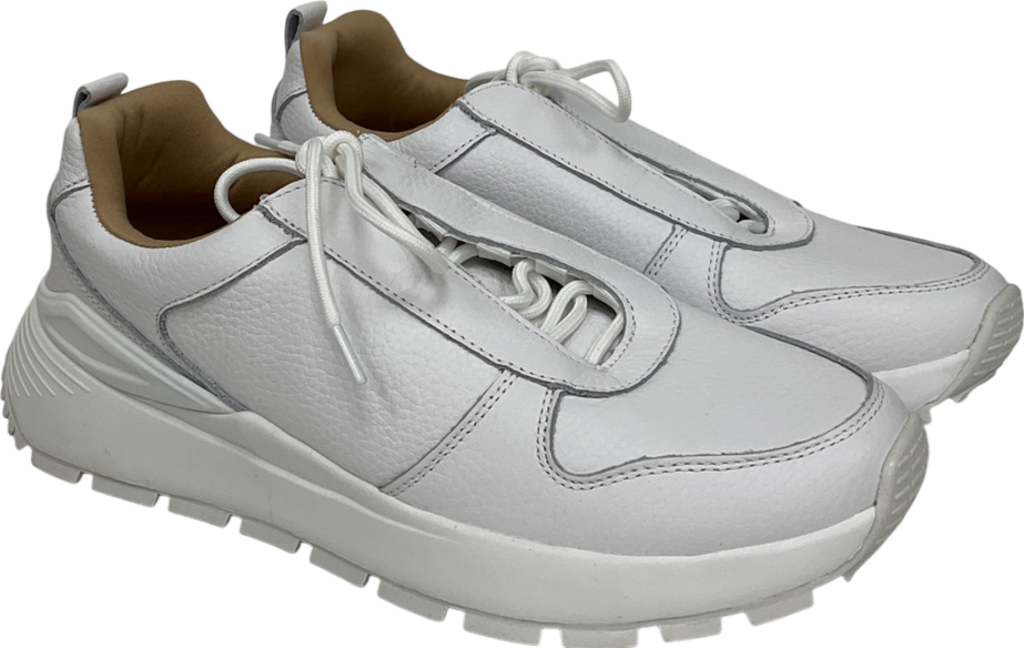 Next Leather White Wedge Trainer UK 7 EU 41 👞