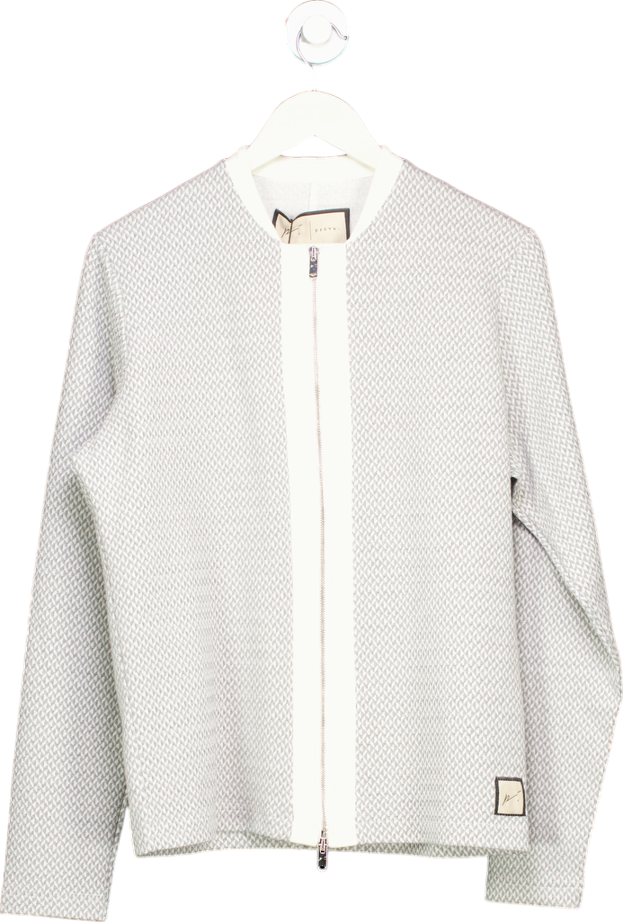 Prevu. Grey Webster LS Zip Crew TOP UK L