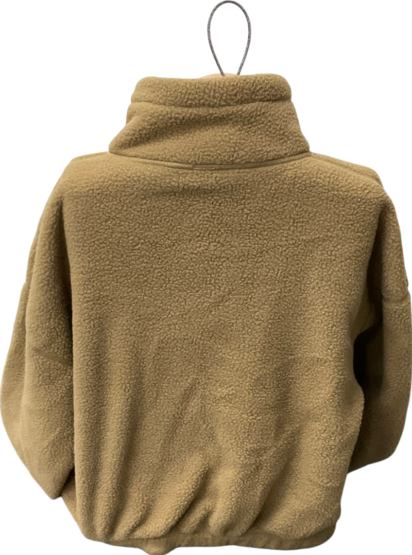 gymshark Beige Sherpa Womens Jacket - Brown UK M