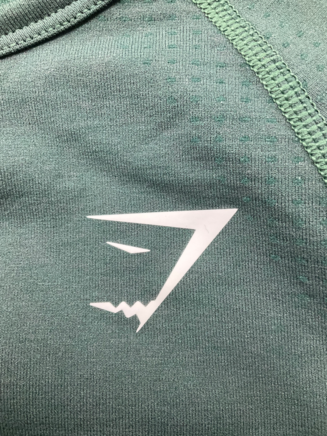 gymshark Green Vital Seamless Crop Top 2.0 UK XS