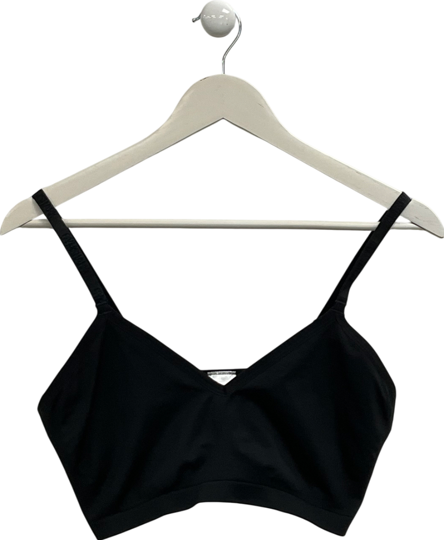 gymshark Black Seamless V Neck Bralette UK XL