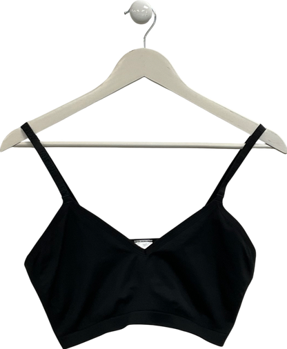 gymshark Black Seamless V Neck Bralette UK XL