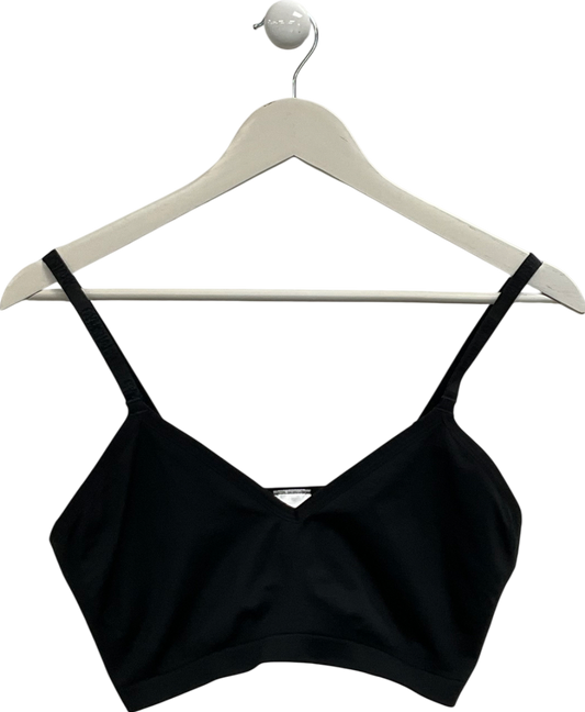 gymshark Black Seamless V Neck Bralette UK XL