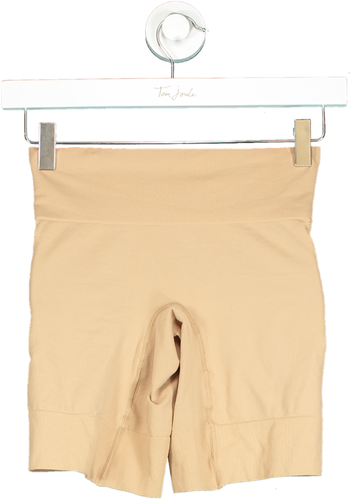 M&S Beige Bum Enhancing Shaping Shorts UK S