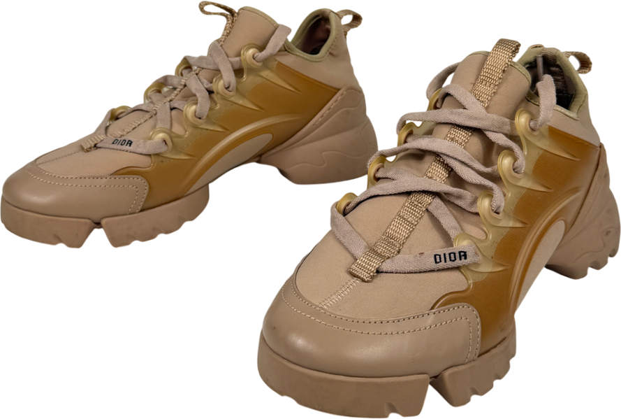 Dior D-connect Sneaker Nude Technical Fabric UK 7 EU 40 👠