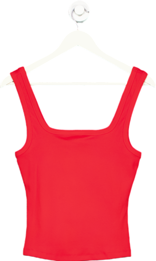 ASOS Red Ribbed Tank Top UK S