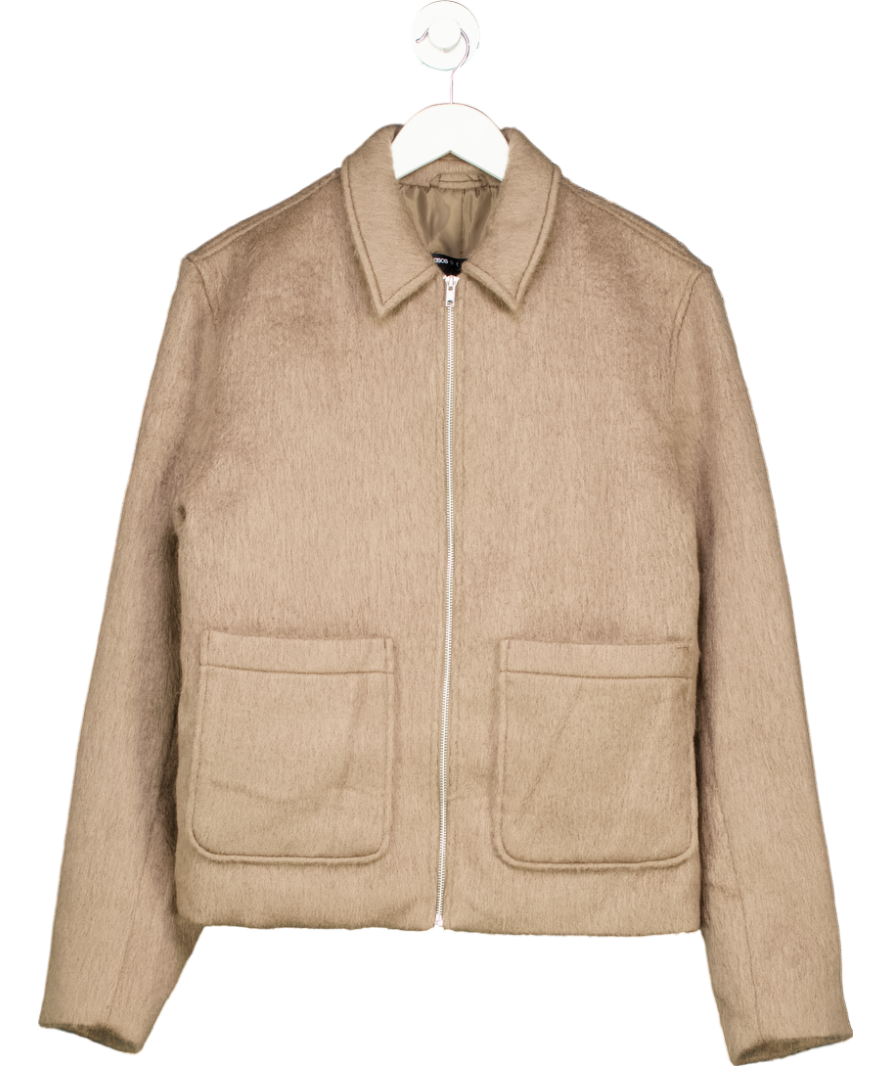 ASOS Brown Textured Harrington Jacket UK M