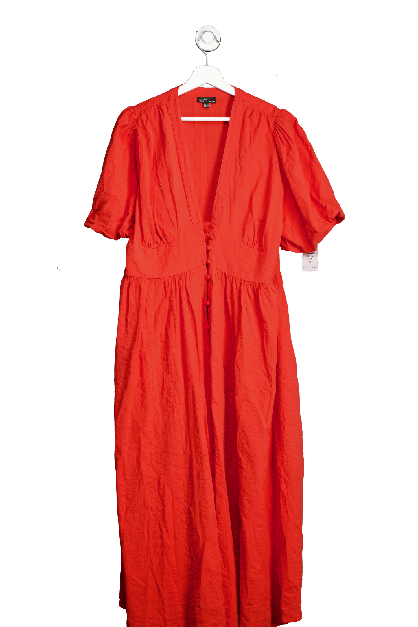 Nobody's Child Red V-neck Starlight Midi Dress UK 18