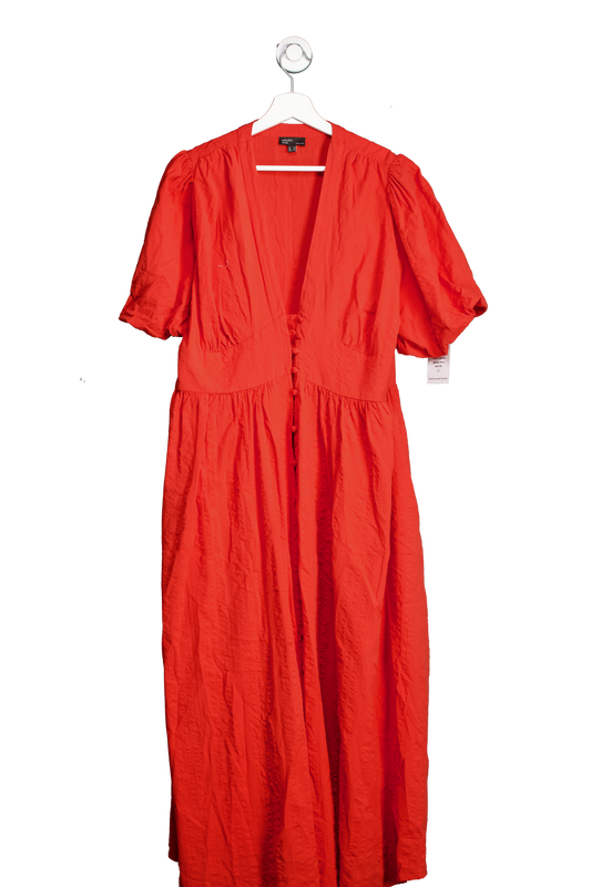 Nobody's Child Red V-neck Starlight Midi Dress UK 18