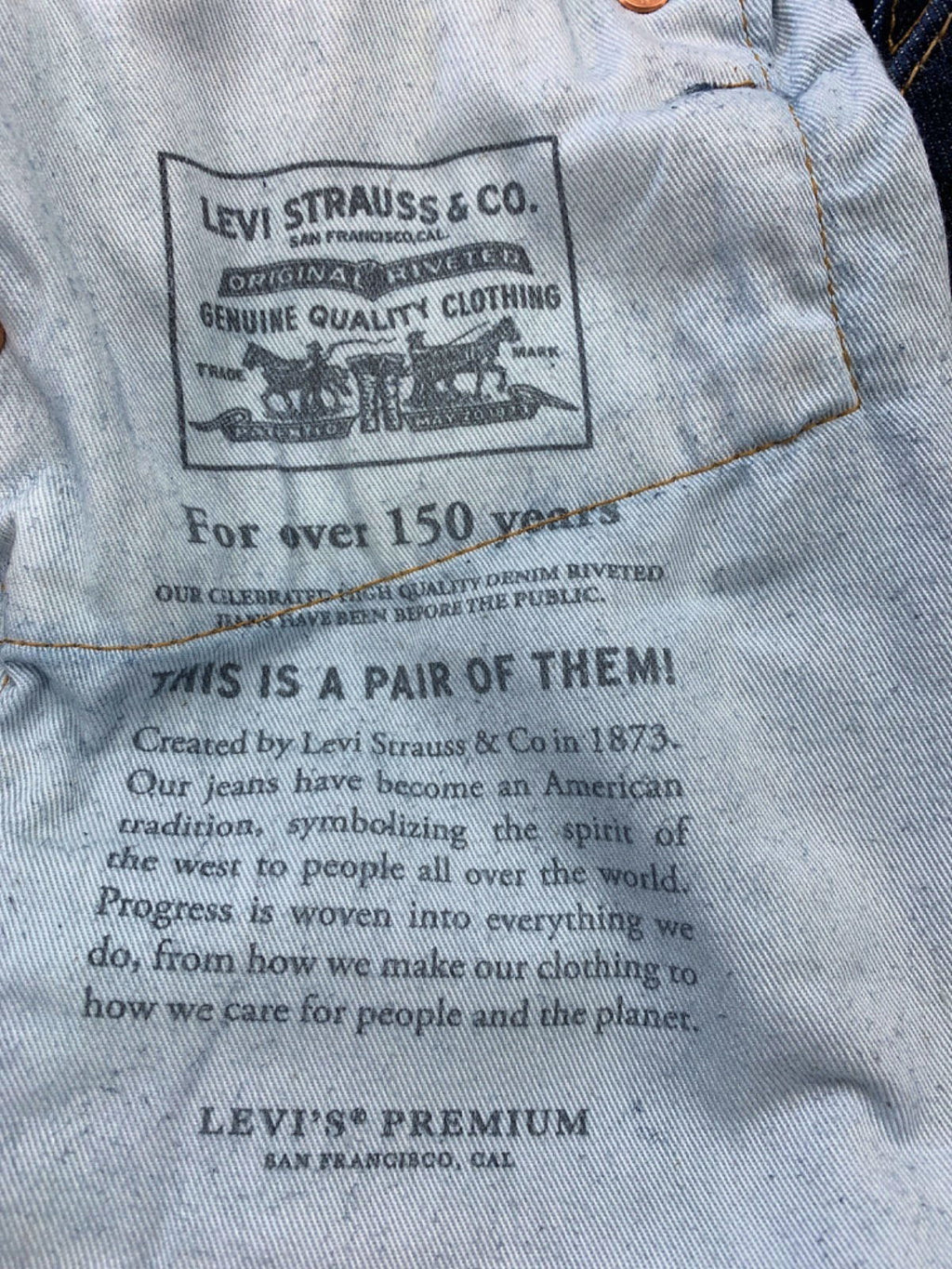 Levi's Blue Original Riveted 512 Jeans W 32